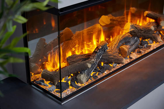 New Forest 1200 Electric Fire With Deluxe Logs Centreline Fires