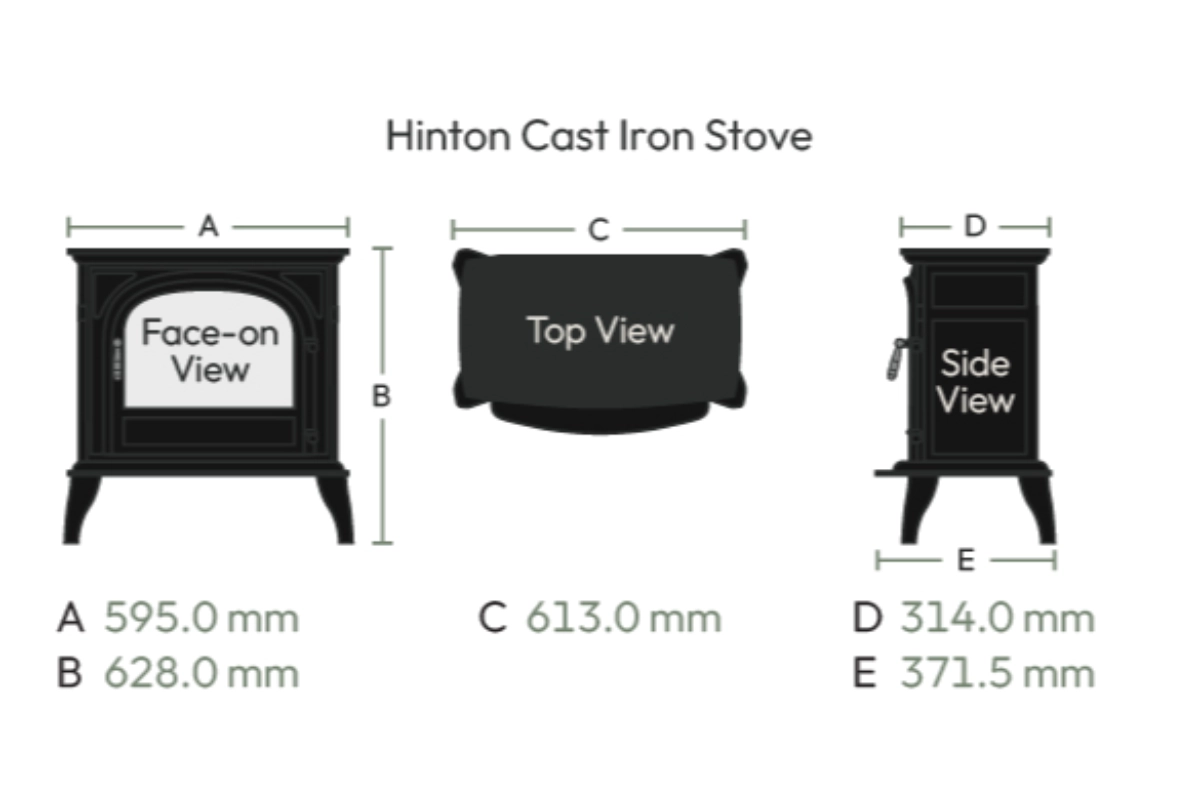 Hinton Electric Stove Dimensions