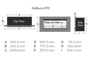 Holbury Suite 870 Dimensions